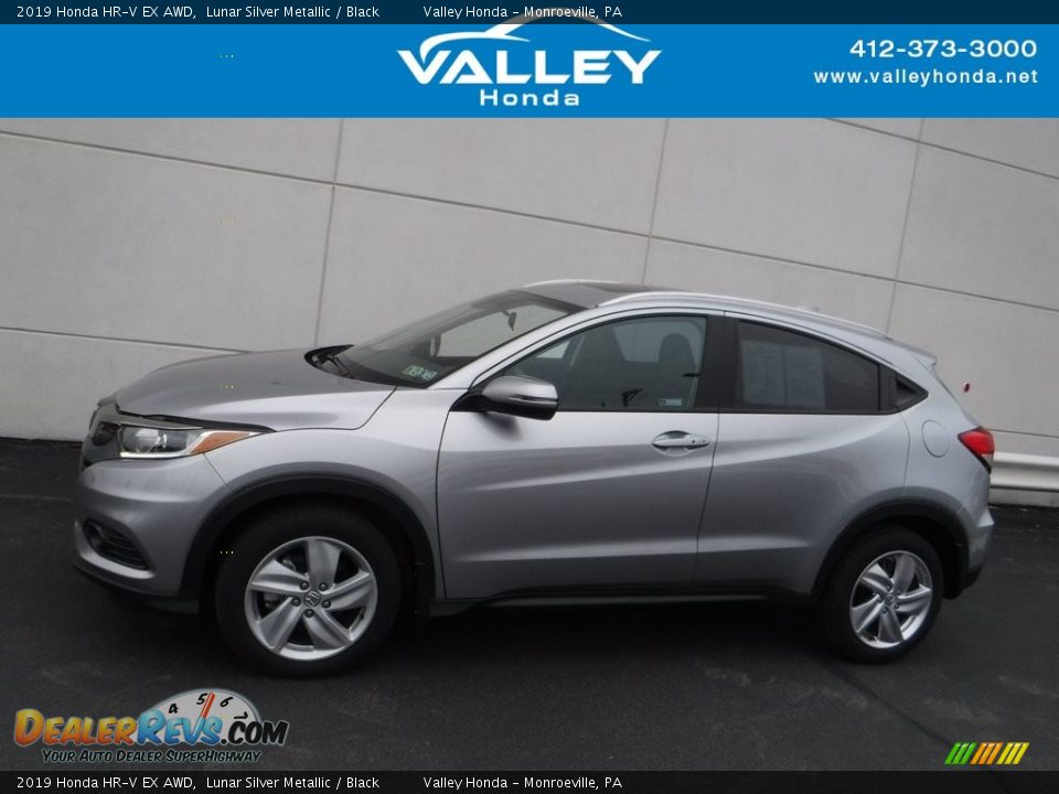 2019 Honda HR-V EX AWD Lunar Silver Metallic / Black Photo #2