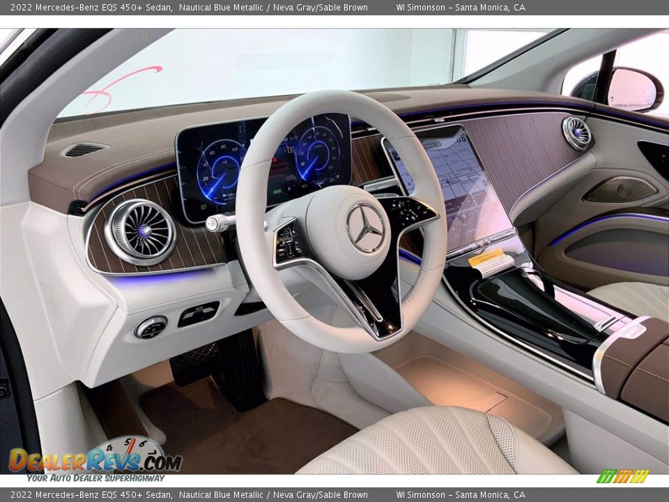 Neva Gray/Sable Brown Interior - 2022 Mercedes-Benz EQS 450+ Sedan Photo #4