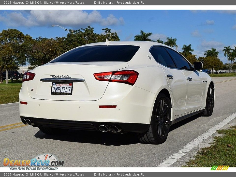 2015 Maserati Ghibli S Q4 Bianco (White) / Nero/Rosso Photo #5