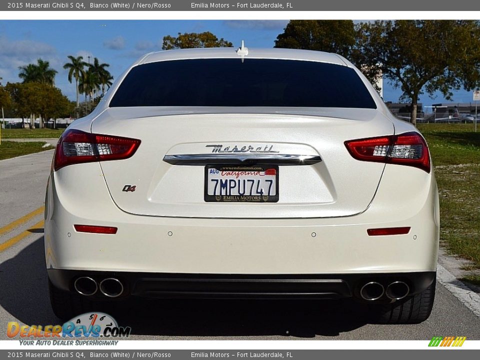 2015 Maserati Ghibli S Q4 Bianco (White) / Nero/Rosso Photo #6