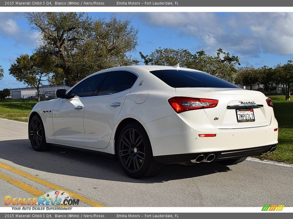 2015 Maserati Ghibli S Q4 Bianco (White) / Nero/Rosso Photo #7