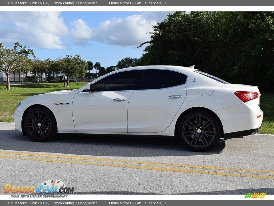 2015 Maserati Ghibli S Q4 Bianco (White) / Nero/Rosso Photo #8