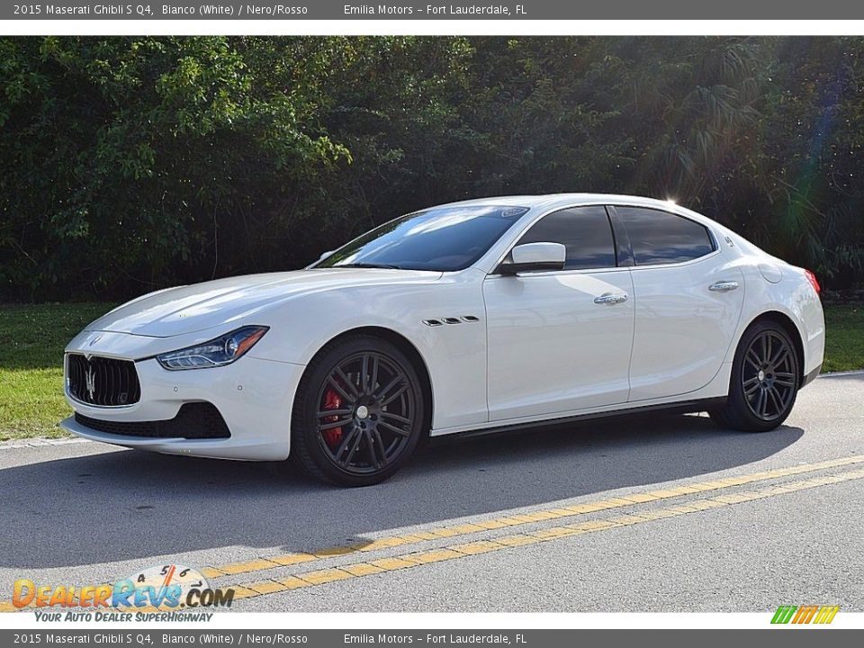 2015 Maserati Ghibli S Q4 Bianco (White) / Nero/Rosso Photo #9