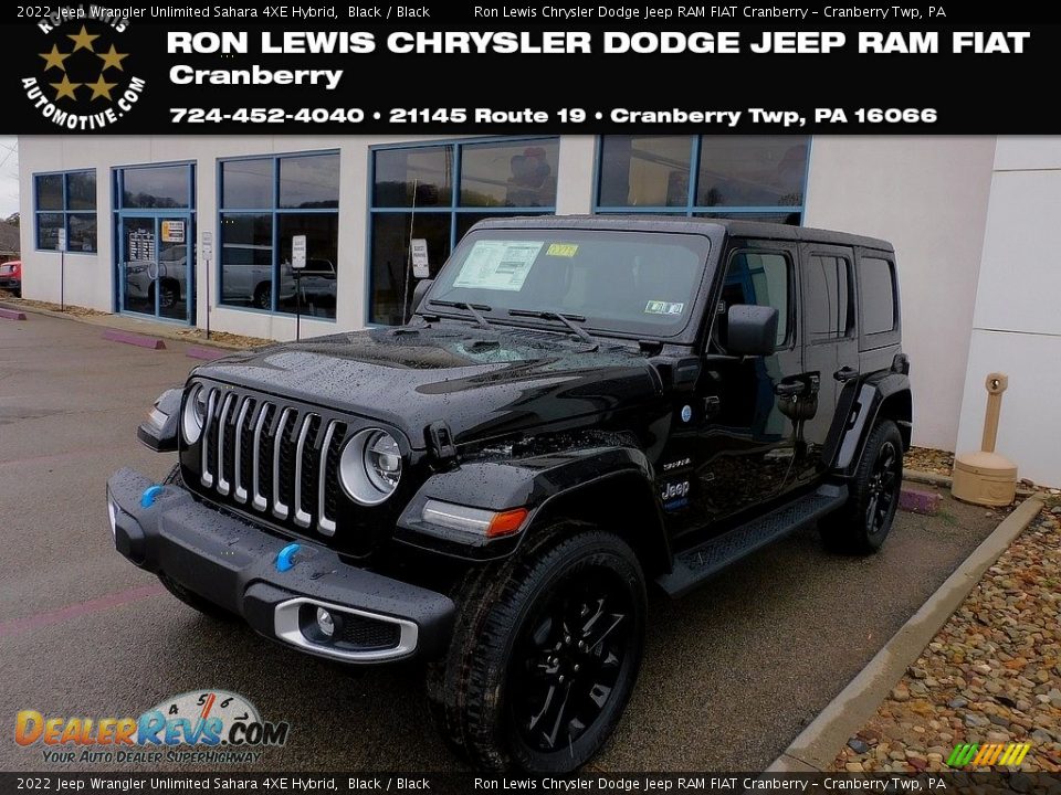 2022 Jeep Wrangler Unlimited Sahara 4XE Hybrid Black / Black Photo #1