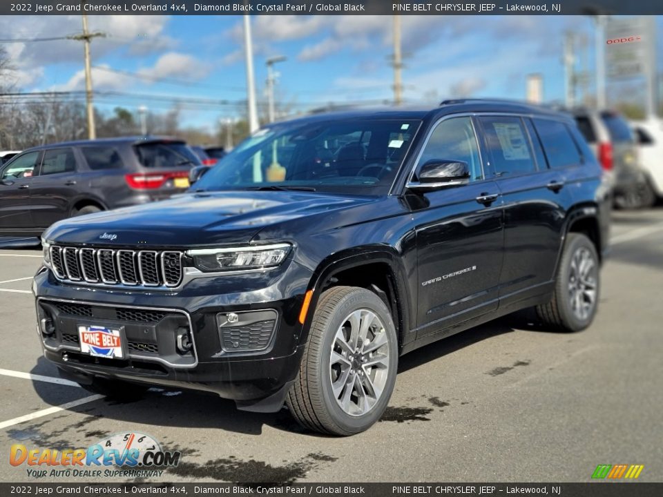 2022 Jeep Grand Cherokee L Overland 4x4 Diamond Black Crystal Pearl / Global Black Photo #1