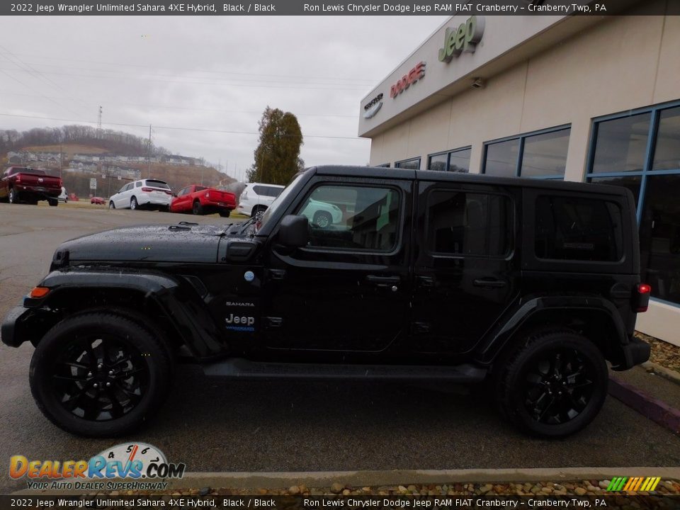 2022 Jeep Wrangler Unlimited Sahara 4XE Hybrid Black / Black Photo #9