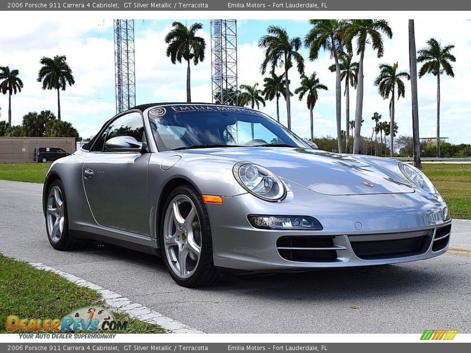 Front 3/4 View of 2006 Porsche 911 Carrera 4 Cabriolet Photo #1