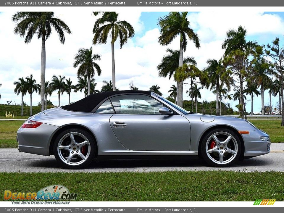 GT Silver Metallic 2006 Porsche 911 Carrera 4 Cabriolet Photo #2