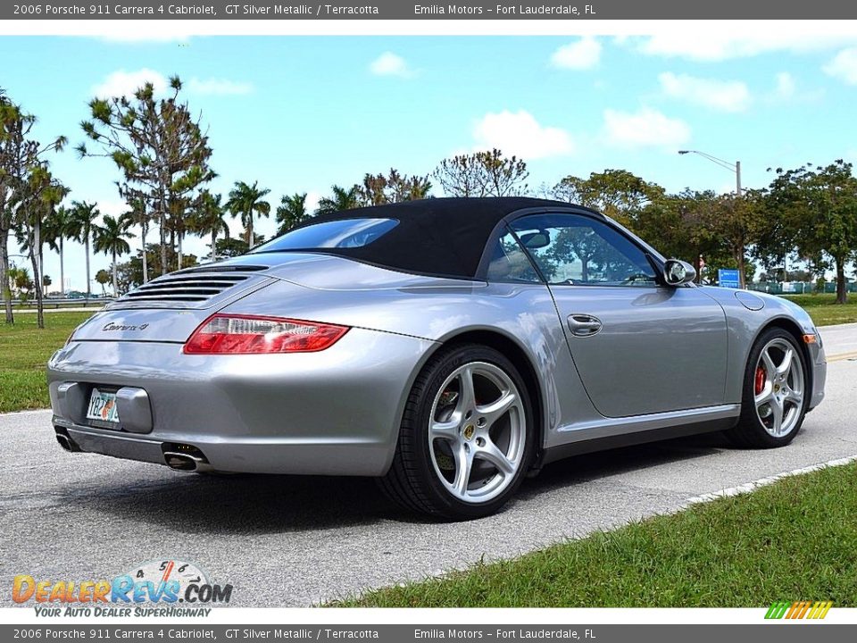 2006 Porsche 911 Carrera 4 Cabriolet GT Silver Metallic / Terracotta Photo #3