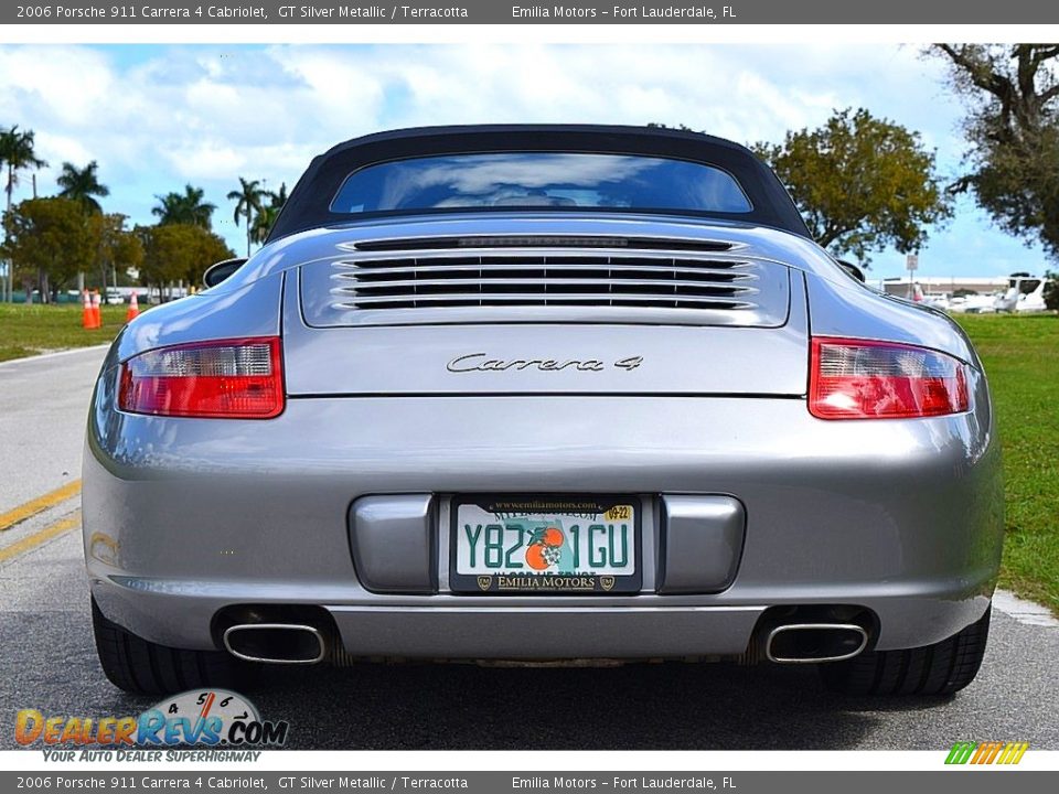 2006 Porsche 911 Carrera 4 Cabriolet GT Silver Metallic / Terracotta Photo #4