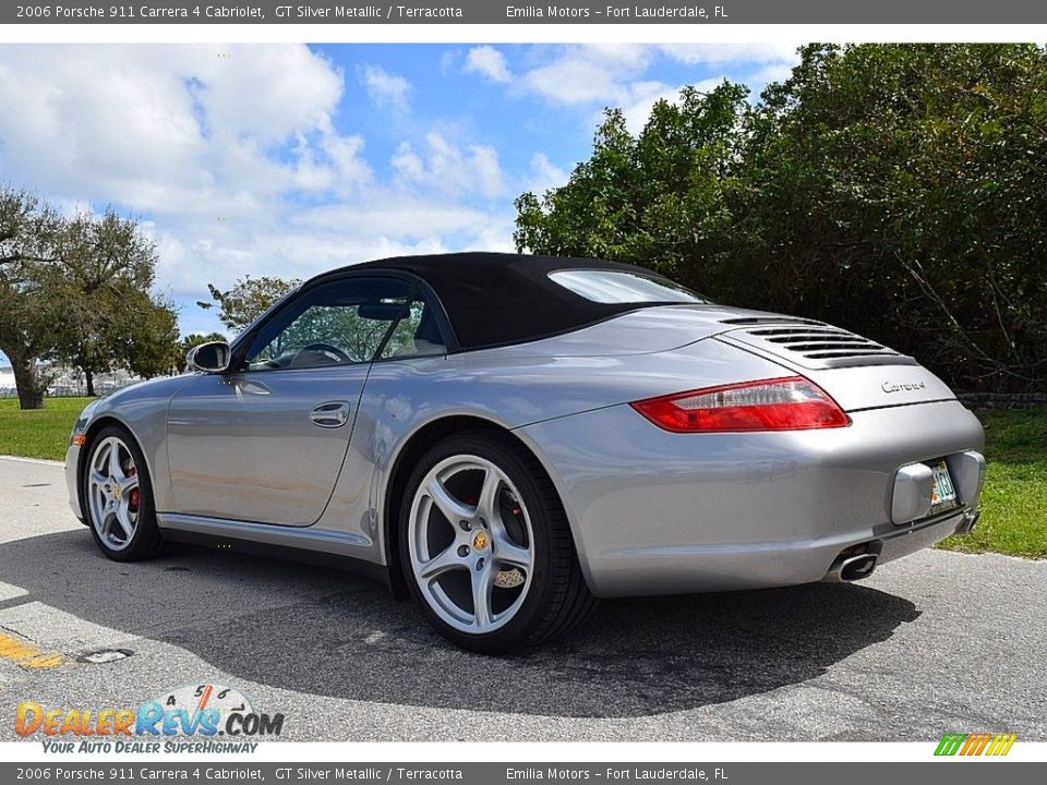 2006 Porsche 911 Carrera 4 Cabriolet GT Silver Metallic / Terracotta Photo #5