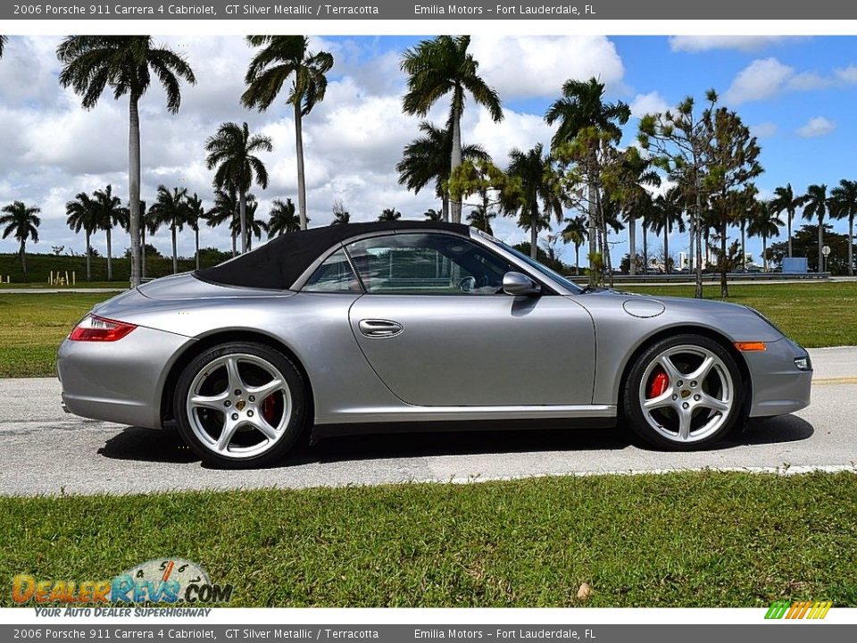 GT Silver Metallic 2006 Porsche 911 Carrera 4 Cabriolet Photo #6