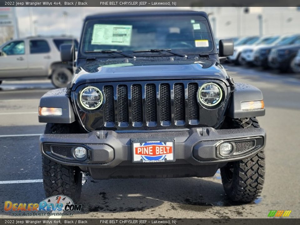 2022 Jeep Wrangler Willys 4x4 Black / Black Photo #3