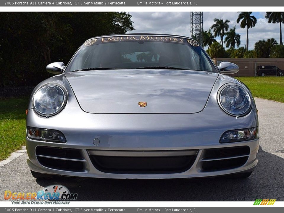 2006 Porsche 911 Carrera 4 Cabriolet GT Silver Metallic / Terracotta Photo #9