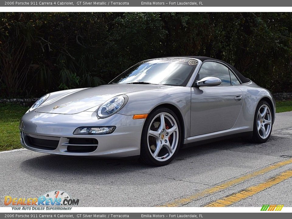 GT Silver Metallic 2006 Porsche 911 Carrera 4 Cabriolet Photo #10