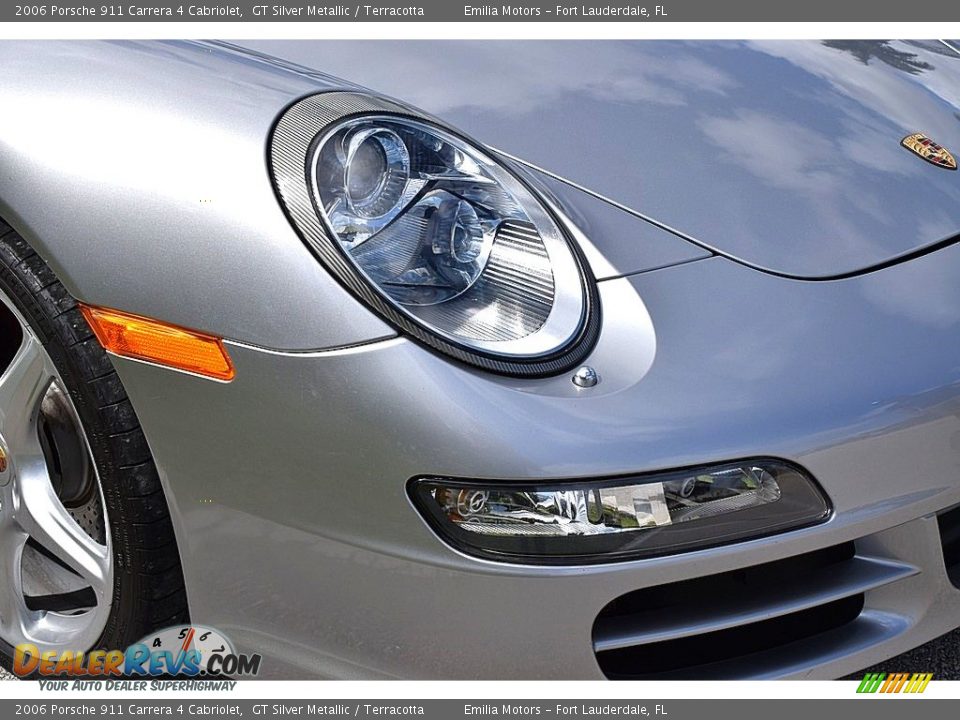 2006 Porsche 911 Carrera 4 Cabriolet GT Silver Metallic / Terracotta Photo #11
