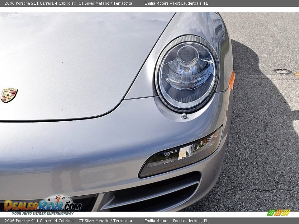 2006 Porsche 911 Carrera 4 Cabriolet GT Silver Metallic / Terracotta Photo #12