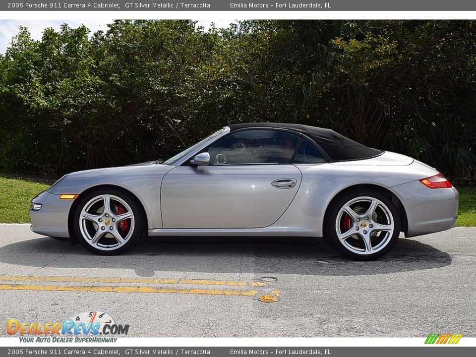 2006 Porsche 911 Carrera 4 Cabriolet GT Silver Metallic / Terracotta Photo #17