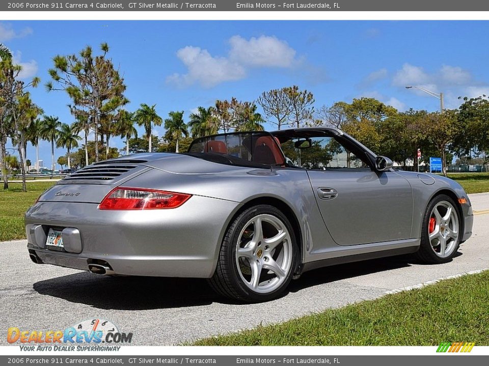 2006 Porsche 911 Carrera 4 Cabriolet GT Silver Metallic / Terracotta Photo #20