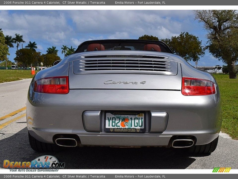 2006 Porsche 911 Carrera 4 Cabriolet GT Silver Metallic / Terracotta Photo #21