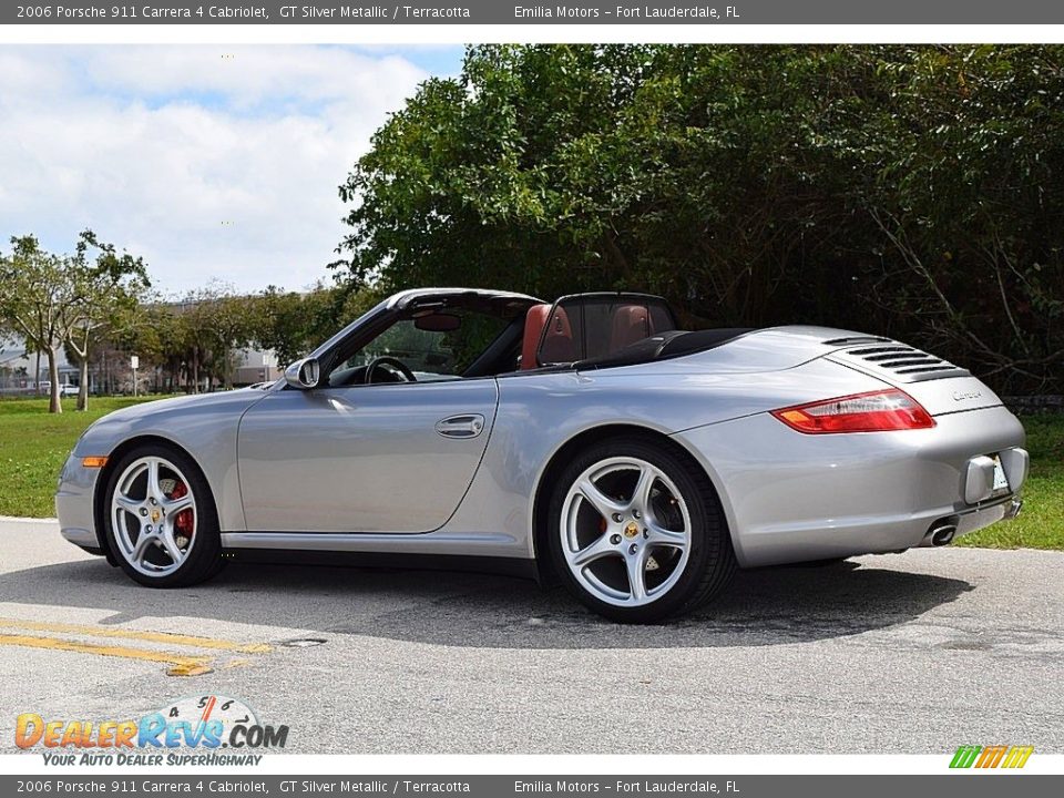 2006 Porsche 911 Carrera 4 Cabriolet GT Silver Metallic / Terracotta Photo #23