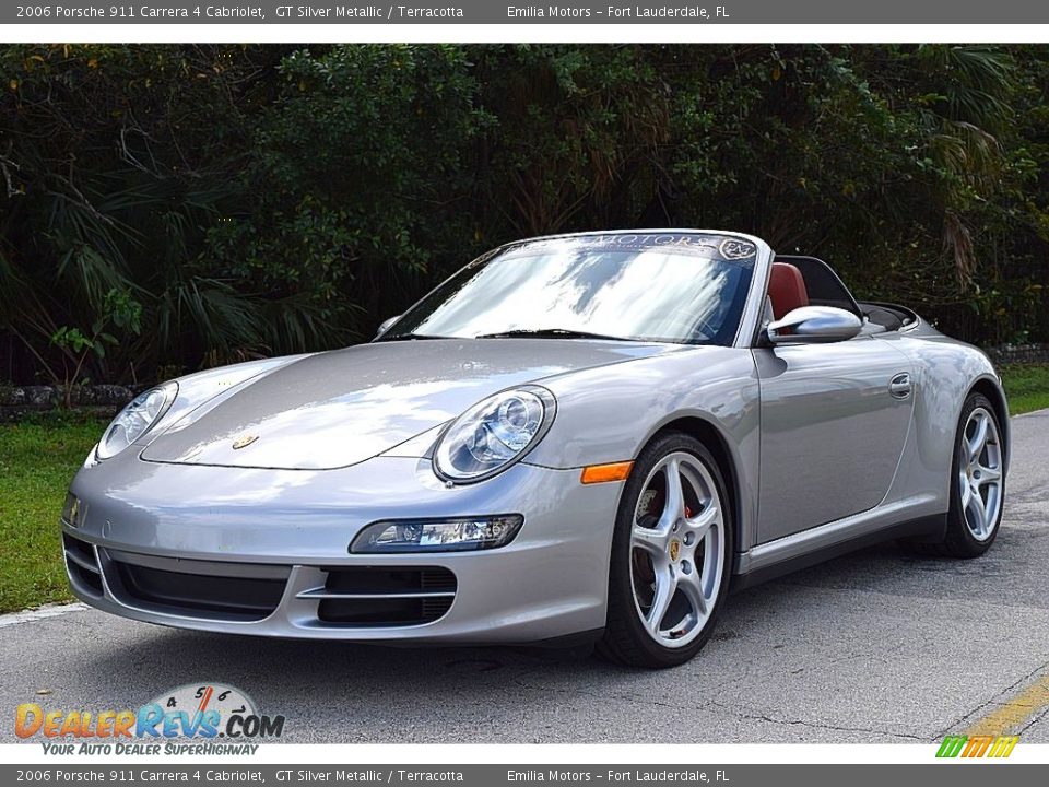 2006 Porsche 911 Carrera 4 Cabriolet GT Silver Metallic / Terracotta Photo #25