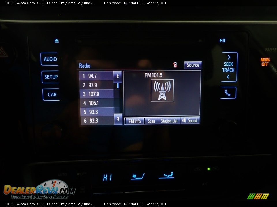 2017 Toyota Corolla SE Falcon Gray Metallic / Black Photo #26