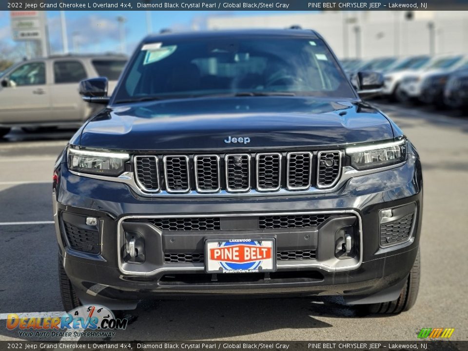 2022 Jeep Grand Cherokee L Overland 4x4 Diamond Black Crystal Pearl / Global Black/Steel Gray Photo #2