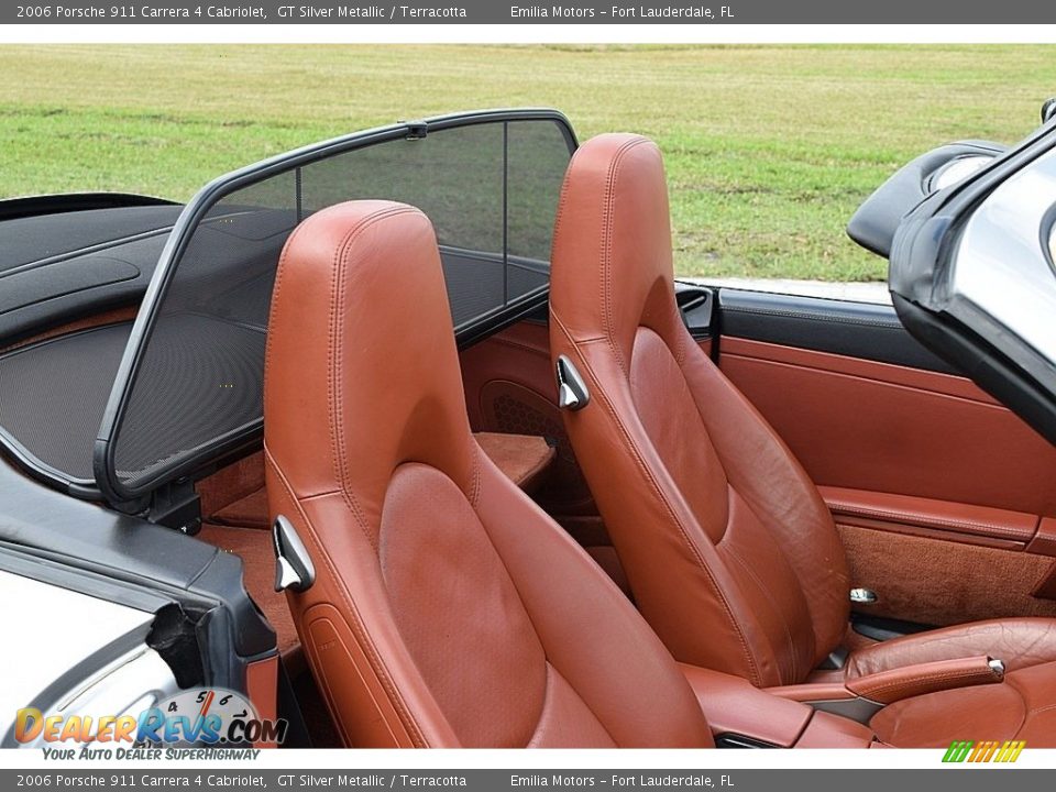 2006 Porsche 911 Carrera 4 Cabriolet GT Silver Metallic / Terracotta Photo #39