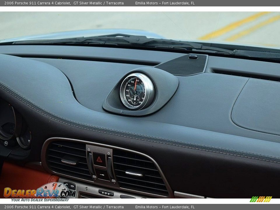 2006 Porsche 911 Carrera 4 Cabriolet GT Silver Metallic / Terracotta Photo #42