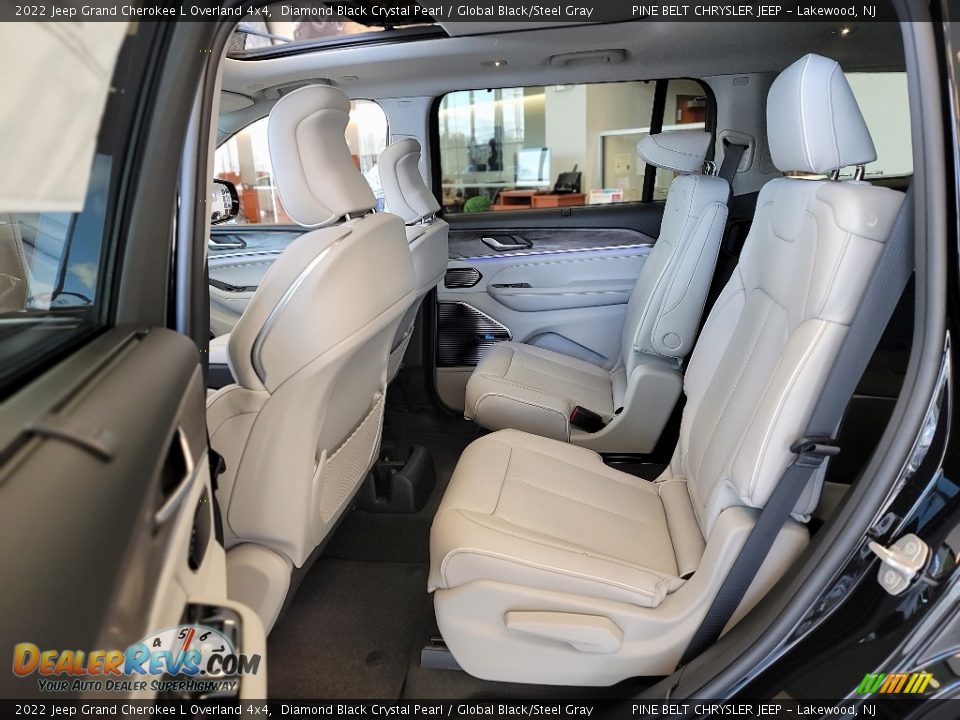 2022 Jeep Grand Cherokee L Overland 4x4 Diamond Black Crystal Pearl / Global Black/Steel Gray Photo #7