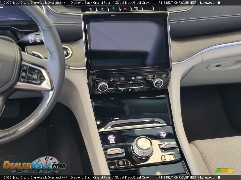 2022 Jeep Grand Cherokee L Overland 4x4 Diamond Black Crystal Pearl / Global Black/Steel Gray Photo #9