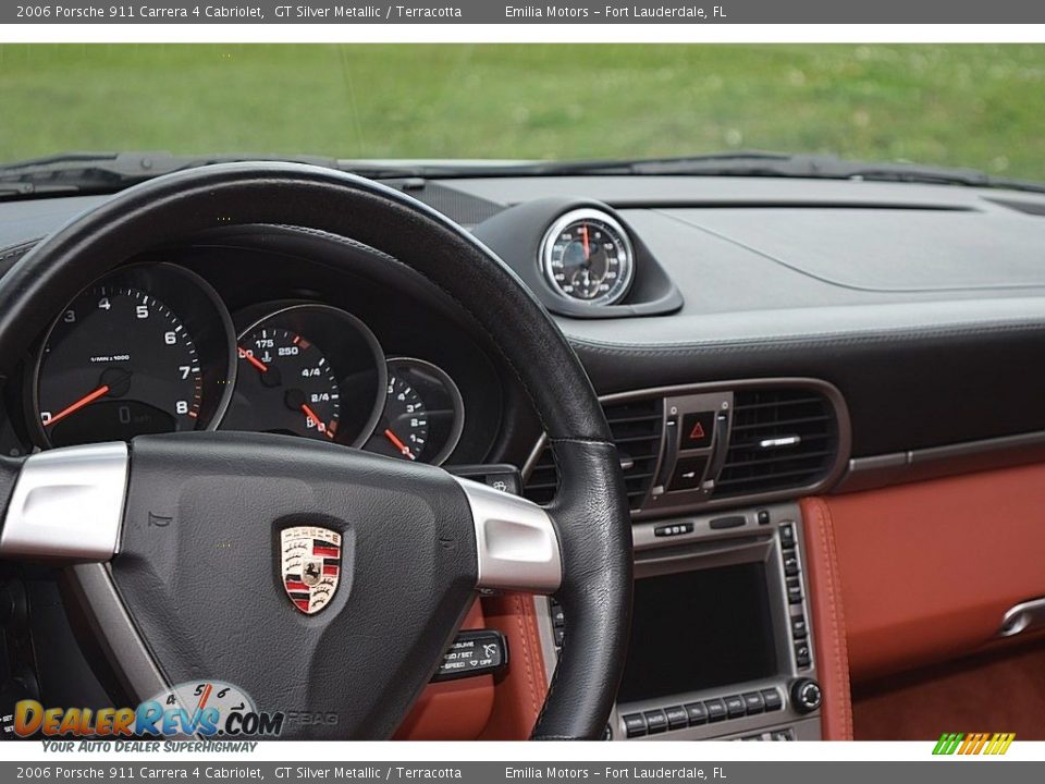 2006 Porsche 911 Carrera 4 Cabriolet GT Silver Metallic / Terracotta Photo #47