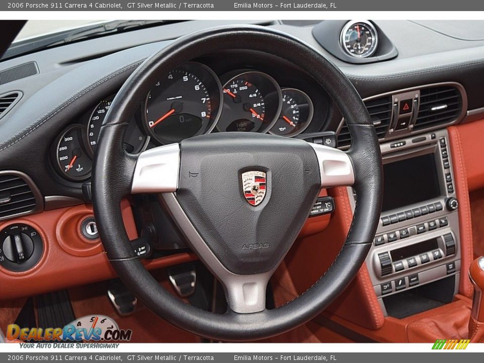 2006 Porsche 911 Carrera 4 Cabriolet Steering Wheel Photo #48