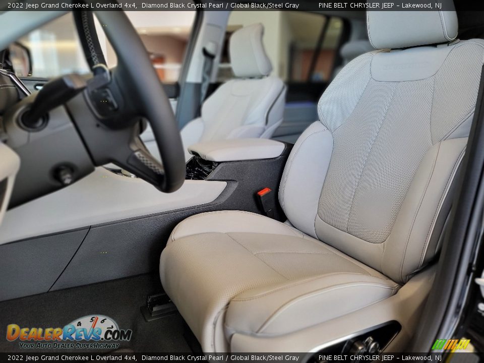 2022 Jeep Grand Cherokee L Overland 4x4 Diamond Black Crystal Pearl / Global Black/Steel Gray Photo #11