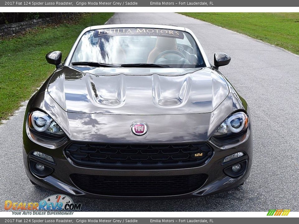 2017 Fiat 124 Spider Lusso Roadster Grigio Moda Meteor Grey / Saddle Photo #6