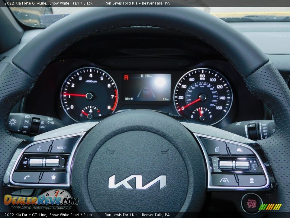 2022 Kia Forte GT-Line Snow White Pearl / Black Photo #19