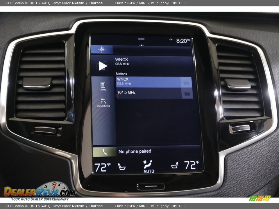 2018 Volvo XC90 T5 AWD Onyx Black Metallic / Charcoal Photo #13