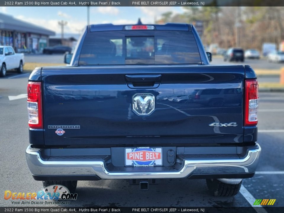 2022 Ram 1500 Big Horn Quad Cab 4x4 Hydro Blue Pearl / Black Photo #7