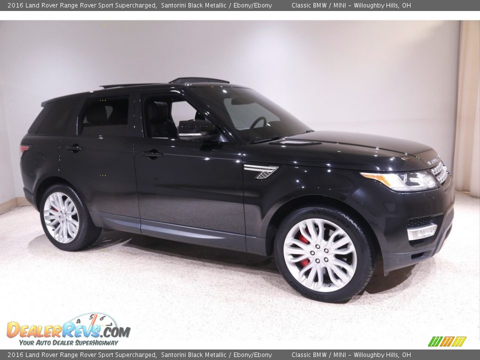 2016 Land Rover Range Rover Sport Supercharged Santorini Black Metallic / Ebony/Ebony Photo #1