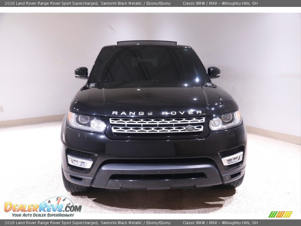 2016 Land Rover Range Rover Sport Supercharged Santorini Black Metallic / Ebony/Ebony Photo #2