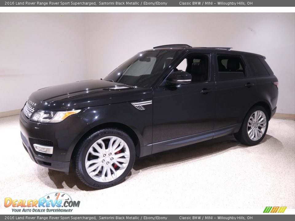 2016 Land Rover Range Rover Sport Supercharged Santorini Black Metallic / Ebony/Ebony Photo #3