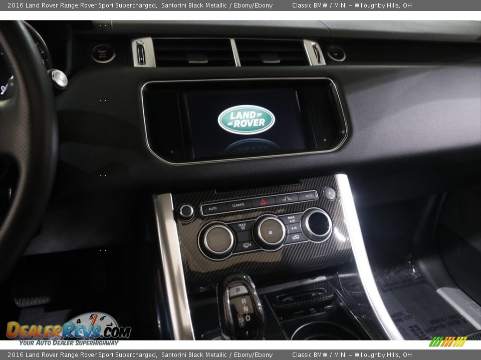 2016 Land Rover Range Rover Sport Supercharged Santorini Black Metallic / Ebony/Ebony Photo #9