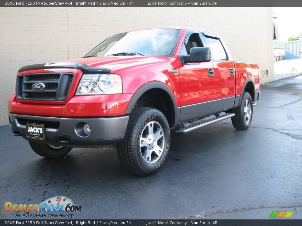 2006 Ford F150 FX4 SuperCrew 4x4 Bright Red / Black/Medium Flint Photo #2