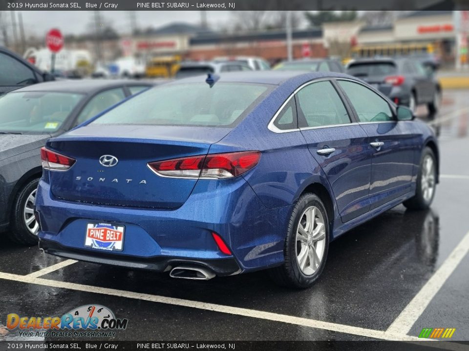 2019 Hyundai Sonata SEL Blue / Gray Photo #3