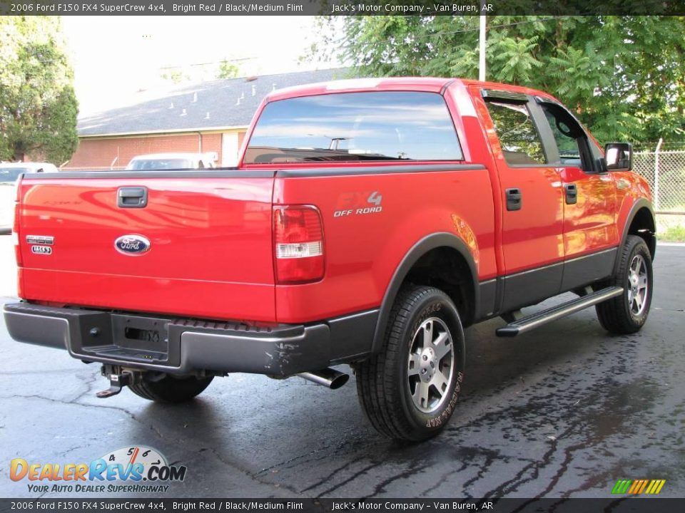 2006 Ford F150 FX4 SuperCrew 4x4 Bright Red / Black/Medium Flint Photo #5