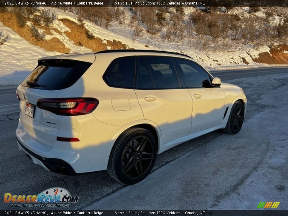 2021 BMW X5 xDrive40i Alpine White / Canberra Beige Photo #7