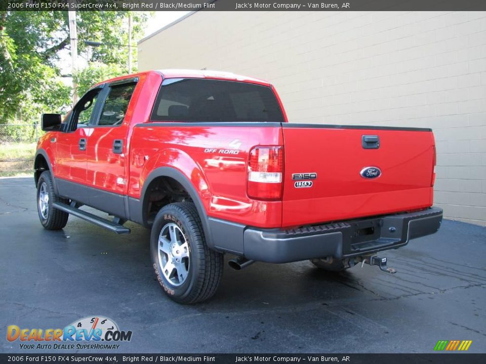 2006 Ford F150 FX4 SuperCrew 4x4 Bright Red / Black/Medium Flint Photo #7