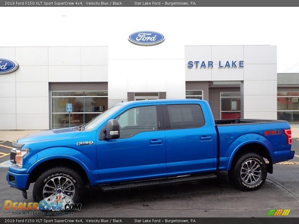 2019 Ford F150 XLT Sport SuperCrew 4x4 Velocity Blue / Black Photo #1