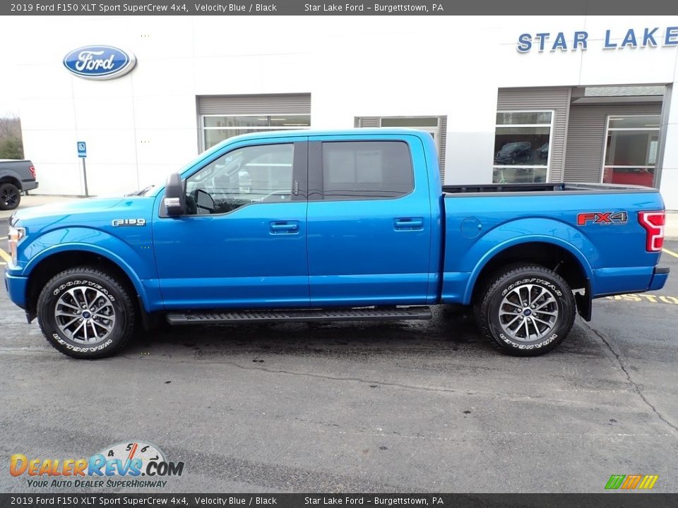 2019 Ford F150 XLT Sport SuperCrew 4x4 Velocity Blue / Black Photo #2